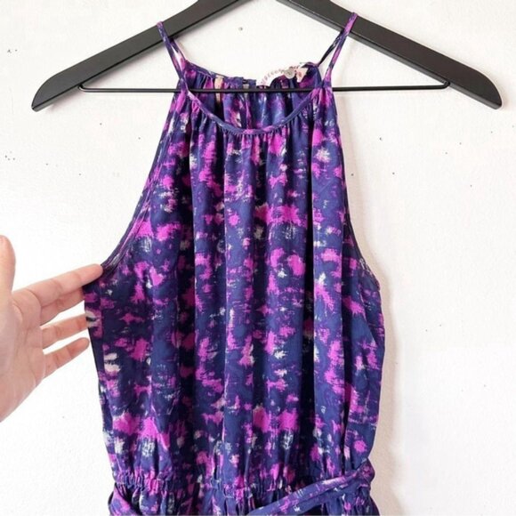 Rebecca Taylor Purple Silk Halter Dress Size 2 - Picture 3 of 8